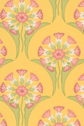 Hencroft Punch yellow floral wallpaper pattern