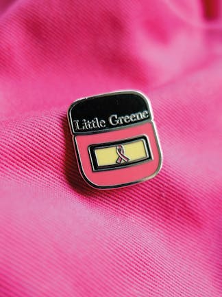 Little Greene and Breast Cancer Awareness Charity Pin Badge